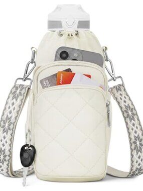Insulated Water Bottle Crossbody Bag Fits 20-40 oz Tumblers RFID Sling